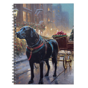 Cuaderno Temporada festiva de Navidades de Labrador Negro