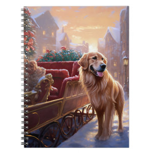 Cuaderno Temporada festiva de Navidades Golden Retriever