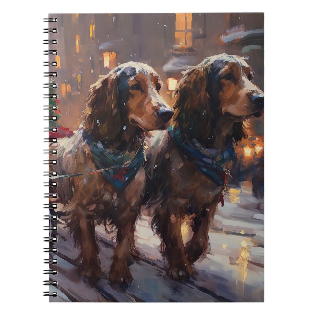 Cuaderno Temporada Navideña del Cocker Spaniel Inglés (Frente)