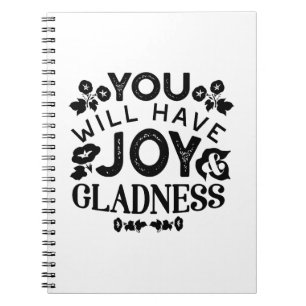 Cuaderno Tendrás Alegría y Gozo Frase Inspiradora