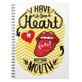 Cuaderno tener buena boca del corazón