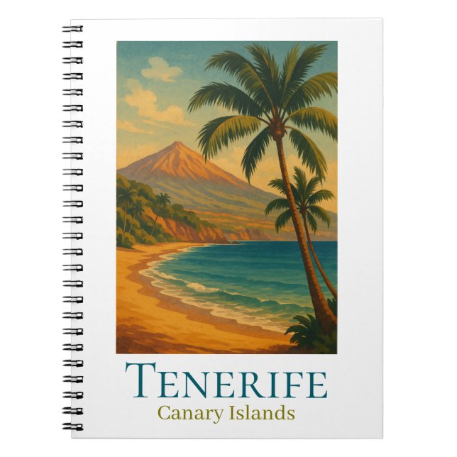 Cuaderno Tenerife Islas Canarias Montaña Teide Isla Español (Frente)