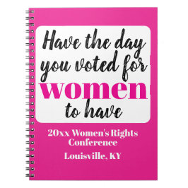 Cuaderno Tengan el Día que Votaron por que las Mujeres Teng