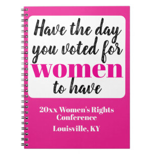 Cuaderno Tengan el Día que Votaron por que las Mujeres Teng
