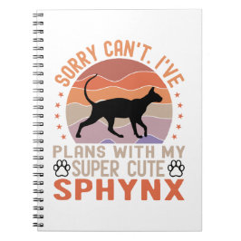 Cuaderno Tengo planes con mi gato Sphynx