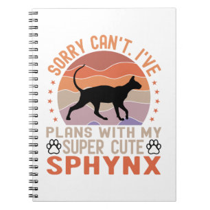 Cuaderno Tengo planes con mi gato Sphynx