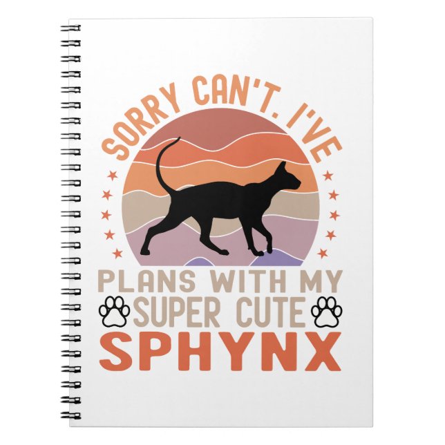 Cuaderno Tengo planes con mi gato Sphynx (Frente)