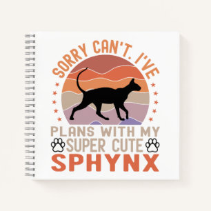 Cuaderno Tengo planes con mi gato Sphynx