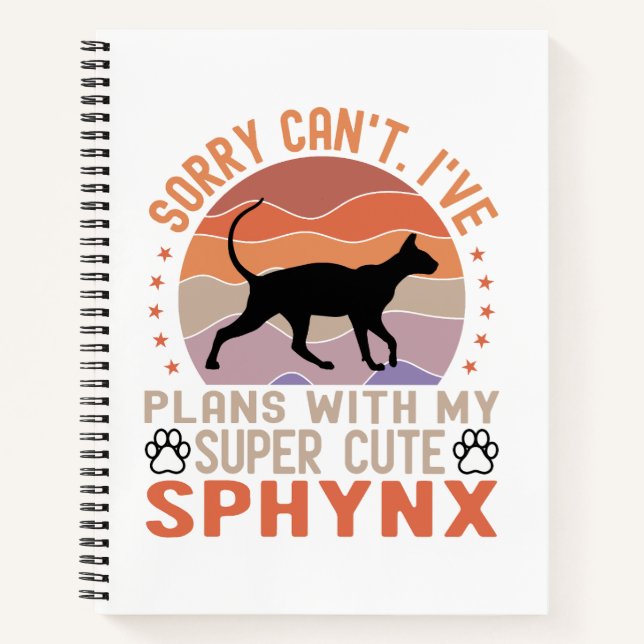 Cuaderno Tengo planes con mi gato Sphynx (Anverso)
