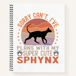 Cuaderno Tengo planes con mi gato Sphynx