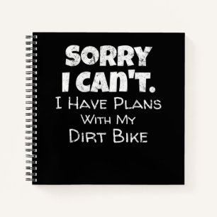 Cuaderno Tengo Planes Con Mi Regalo De Bicicleta Sucia