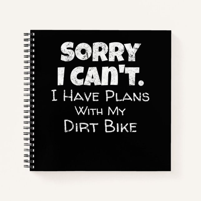 Cuaderno Tengo Planes Con Mi Regalo De Bicicleta Sucia (Anverso)