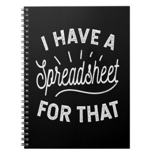 Cuaderno Tengo Una Hoja De Cálculo Para Eso