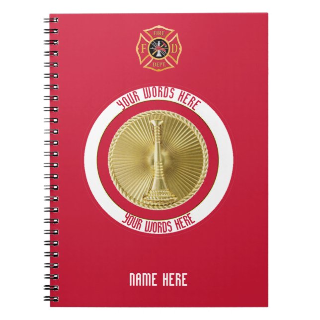 Cuaderno Teniente Fireman 2 Bloc de notas Personalizado Bug (Frente)