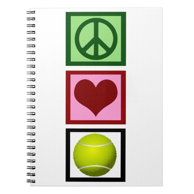 Cuaderno Tenis de amor por la paz (Frente)
