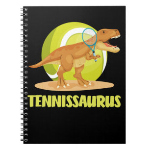 Cuaderno Tenis jugando Trex Funny Dino Sport