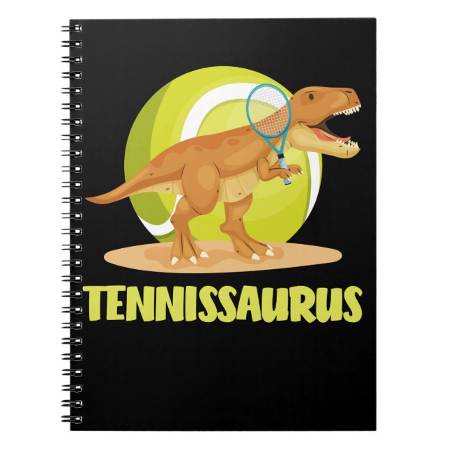 Cuaderno Tenis jugando Trex Funny Dino Sport (Frente)