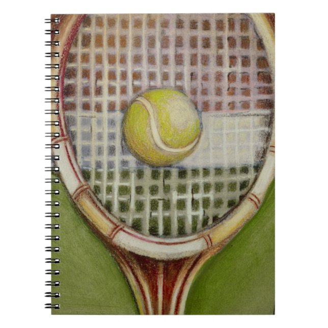 Cuaderno Tenis Racket con bolas en pista (Frente)