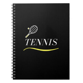 Cuaderno Tenis Sencilla palabra y raqueta subrayada clase