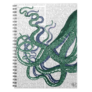 Cuaderno Tentáculos Octopus Verde y Azul