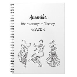 Cuaderno Teoría de la danza del personalizado bharatanatyam