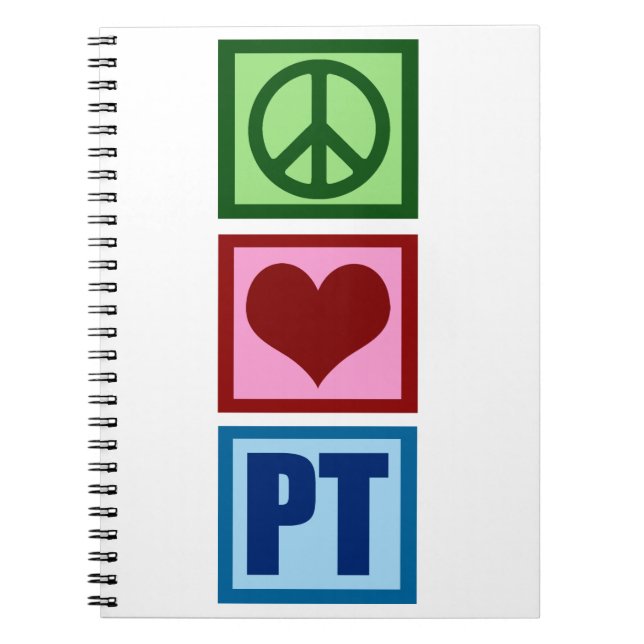 Cuaderno Terapeuta físico del amor de la paz (Frente)