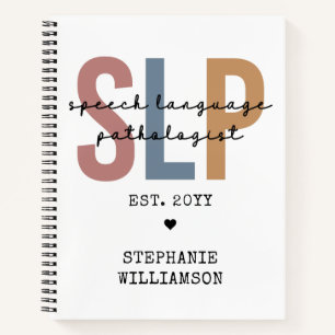 Cuaderno Terapia del habla del patólogo del personalizado 