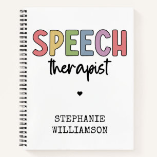 Cuaderno Terapia del habla del patólogo del personalizado S
