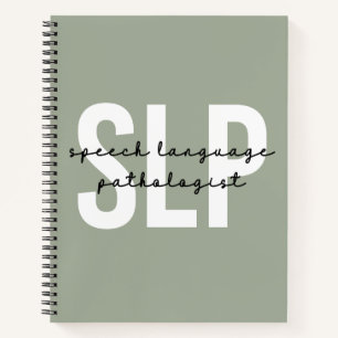 Cuaderno Terapia del habla del patólogo del SLP
