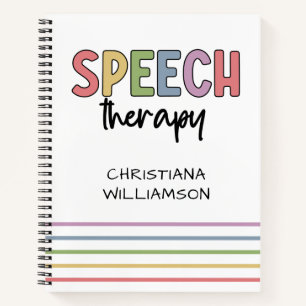 Cuaderno Terapia del habla personalizado Patólogo del habla
