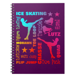 Cuaderno Terapia del tema del patinaje sobre hielo colorido