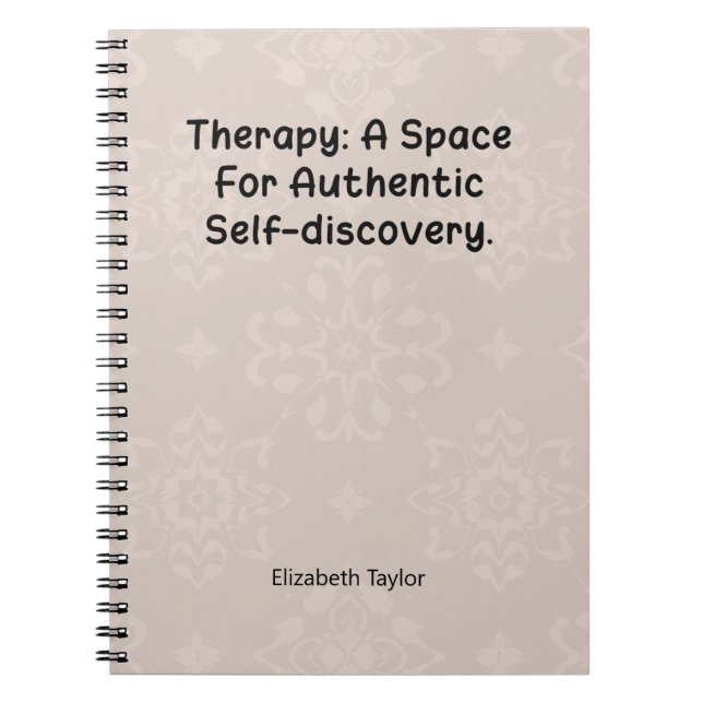 Cuaderno Terapia: Espacio para el Descubrimiento Auténtico  (Frente)