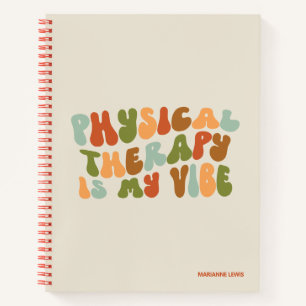 Cuaderno Terapia Física Groovy Retro Es Mi Vibe, PT