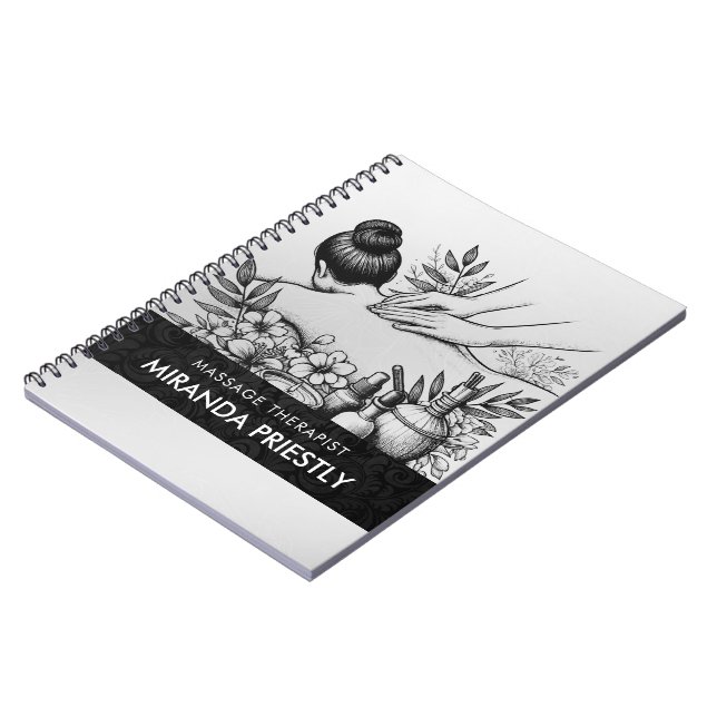 Cuaderno Terapia Masajista Manos Curadoras Energía Spa Well (Lado Izquierdo)
