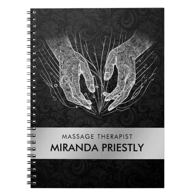 Cuaderno Terapia Masajista Manos Curadoras Energía Spa Well (Frente)