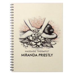 Cuaderno Terapia Masajista Manos Curadoras Energía Spa Well