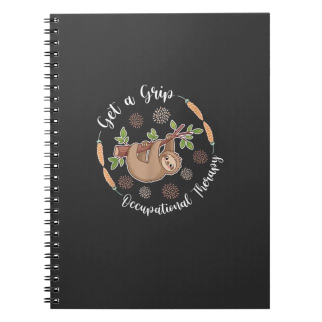 Cuaderno Terapia Ocupacional Get A Grip Amante de Perezosos (Frente)