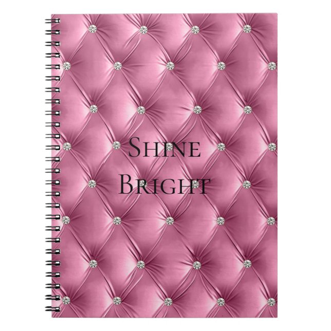 Cuaderno Terciopelo de imitación rosa Glam Soft de lujo (Frente)