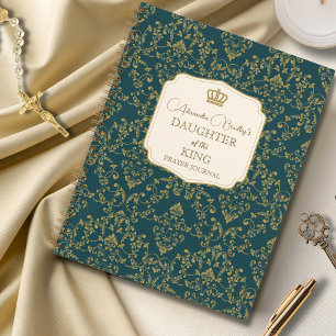 Cuaderno Terciopelo Dorado Damasco Hija del Rey
