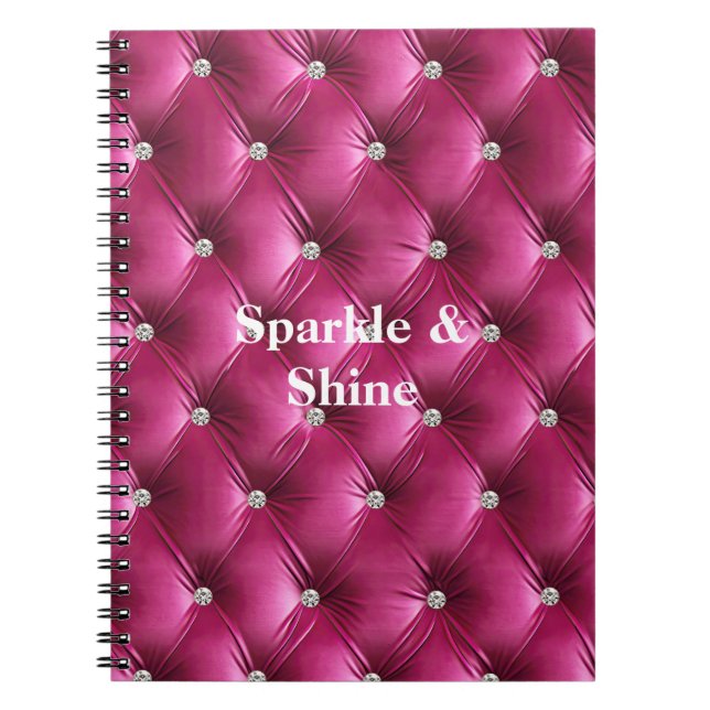 Cuaderno Terciopelo Faux Pink cálido (Frente)