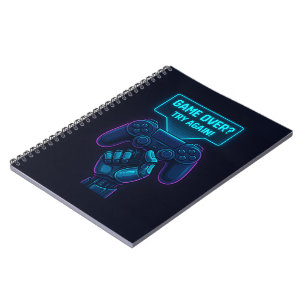 Cuaderno ¿Terminó el juego? ¡Inténtalo de nuevo! Espiral de