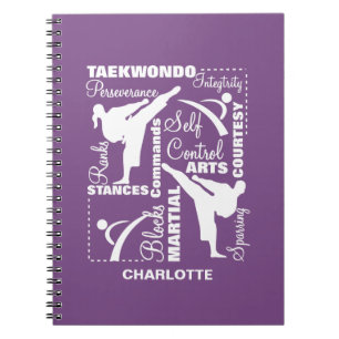 Cuaderno Terminología deportiva de artes marciales de Taekw