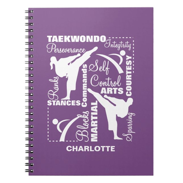 Cuaderno Terminología deportiva de artes marciales de Taekw (Frente)