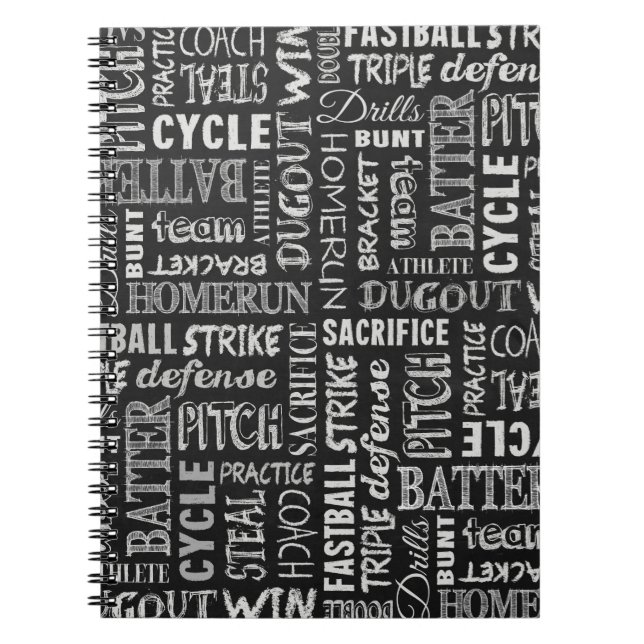 Cuaderno Términos Del Béisbol En El Cartel (Frente)