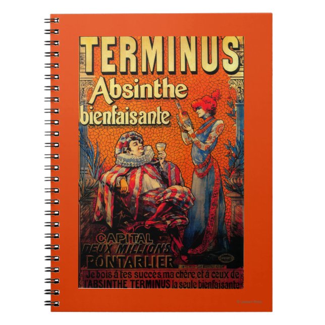 Cuaderno Terminus Absinthe Vintage PosterEurope (Frente)