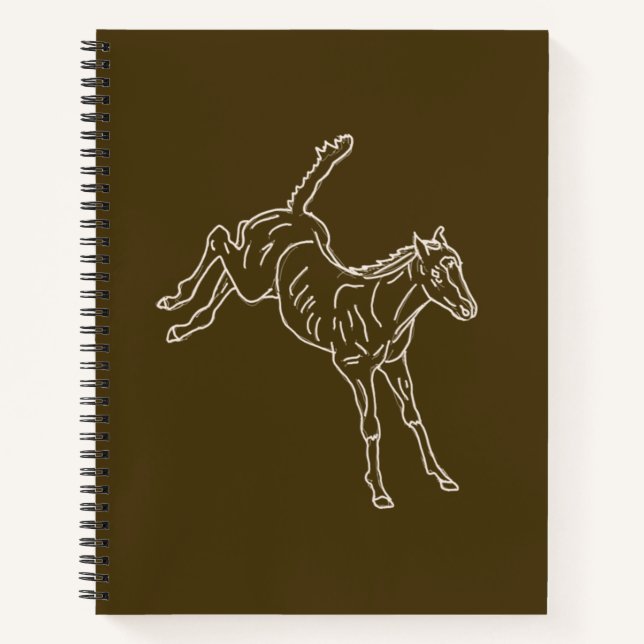 Cuaderno Ternera de caballo de rana - línea transparente. (Anverso)