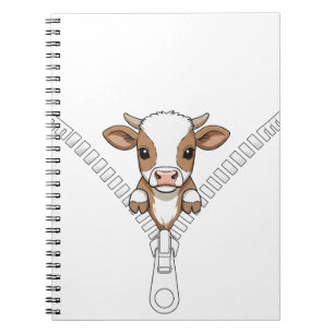 Cuaderno Ternero divertido de Longhorn de Texas Peek