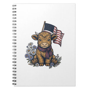 Cuaderno Ternero Patriótico de las Tierras Altas con Bander