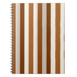 Cuaderno Terracota Cálida y Raya Vertical de Crema