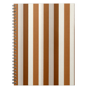 Cuaderno Terracota Cálida y Raya Vertical de Crema